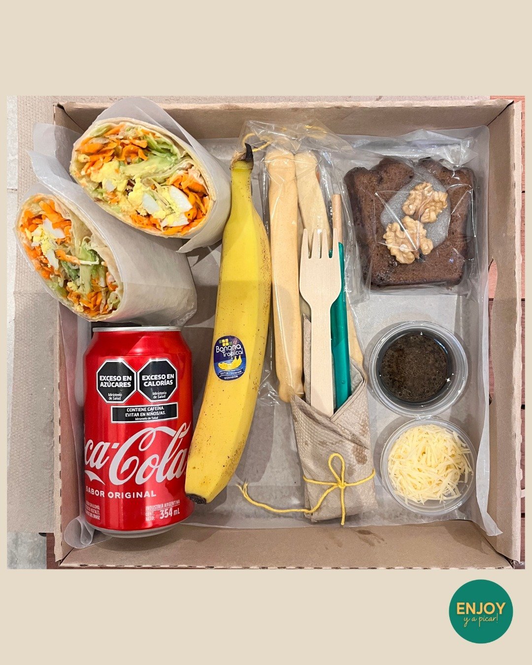Caja de lunch empresarial con opción práctica y gourmet – Enjoy y a Picar