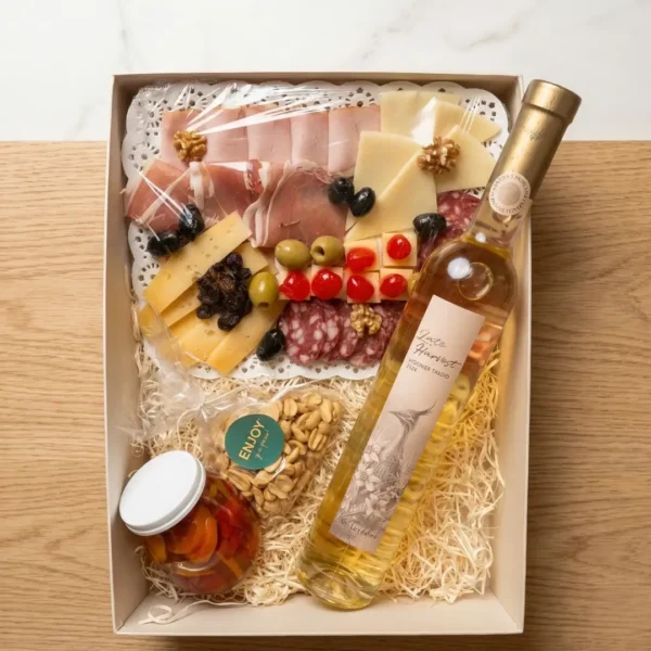 BOX PICADA GOURMET CON VINO DULCE